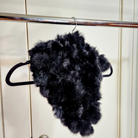 Rabbit Fur Cowl Neck Warmer Scarf - Picture 1 of 4
